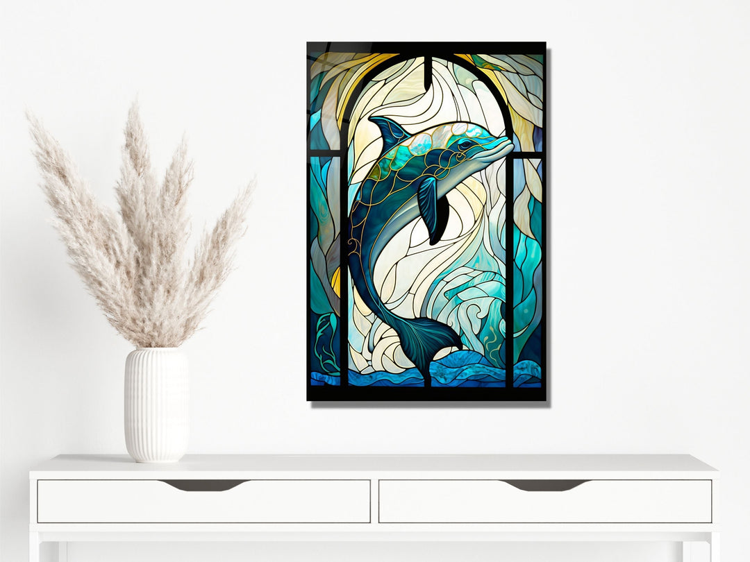 Stained Glass Pattern Wall Art Window-Wall Painting Decor Panel