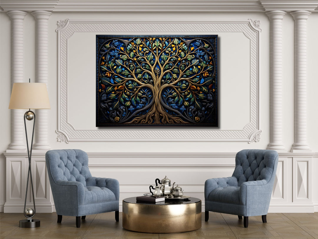 Stained Glass Wall Art Tree of Life Window-Wall Painting Decor