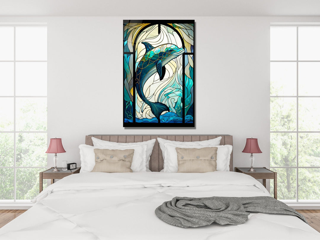 Stained Glass Pattern Wall Art Window-Wall Painting Decor Panel