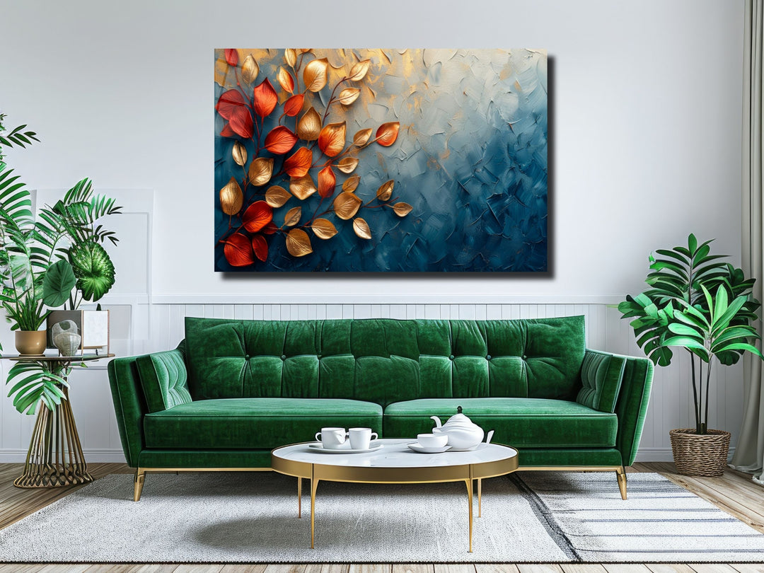 Abstract Watercolor Floral Glass Printing Wall Art- Home&Office Wall Decor