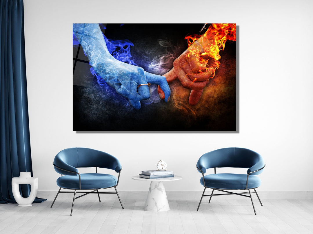 Tempered Glass Printing Wall Art-Home Office Wall Painting Decoration