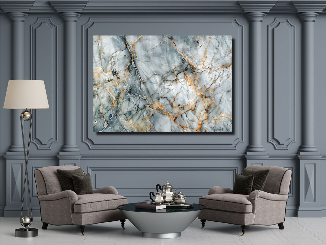 Abstract Marble Pattern Glass Printing Wall Art - Home&Office Wall Decor