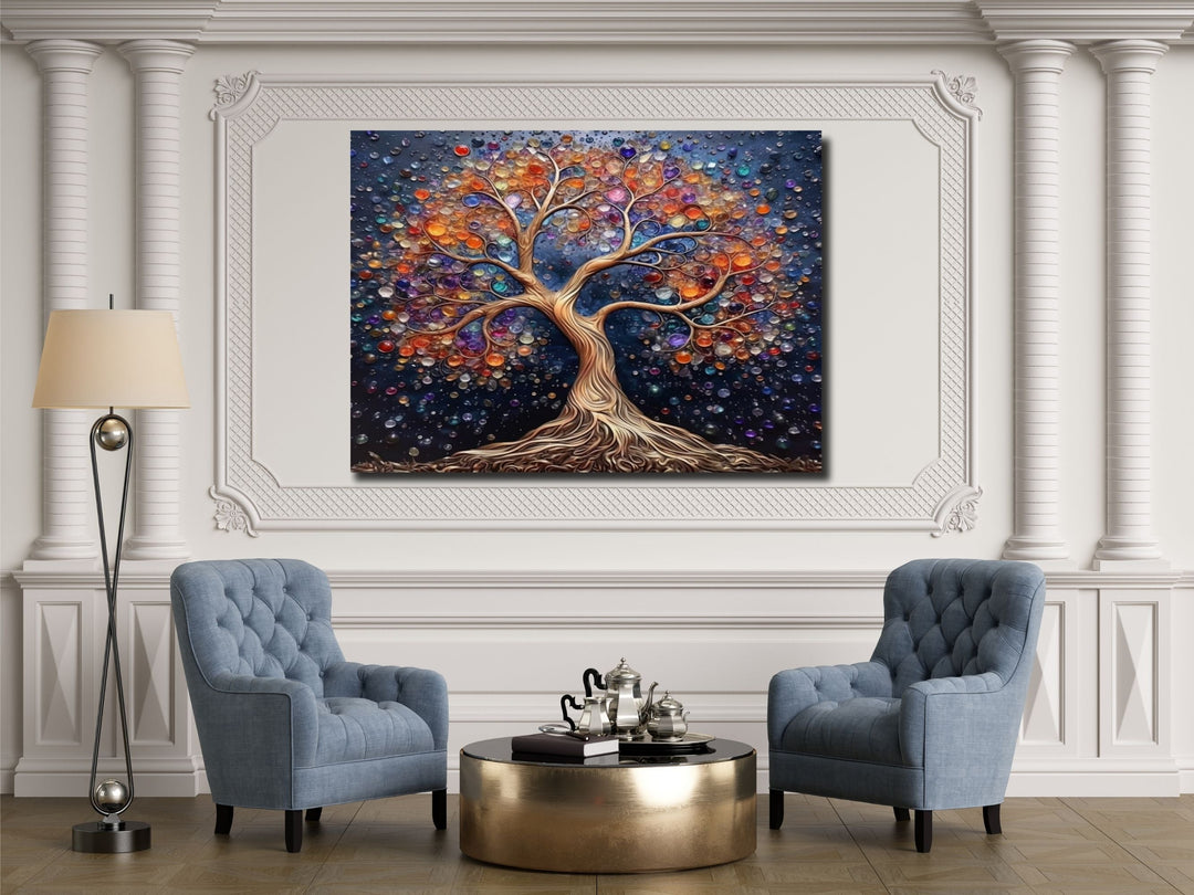 Stained Glass Wall Art Tree of Life Window-Wall Painting Decor