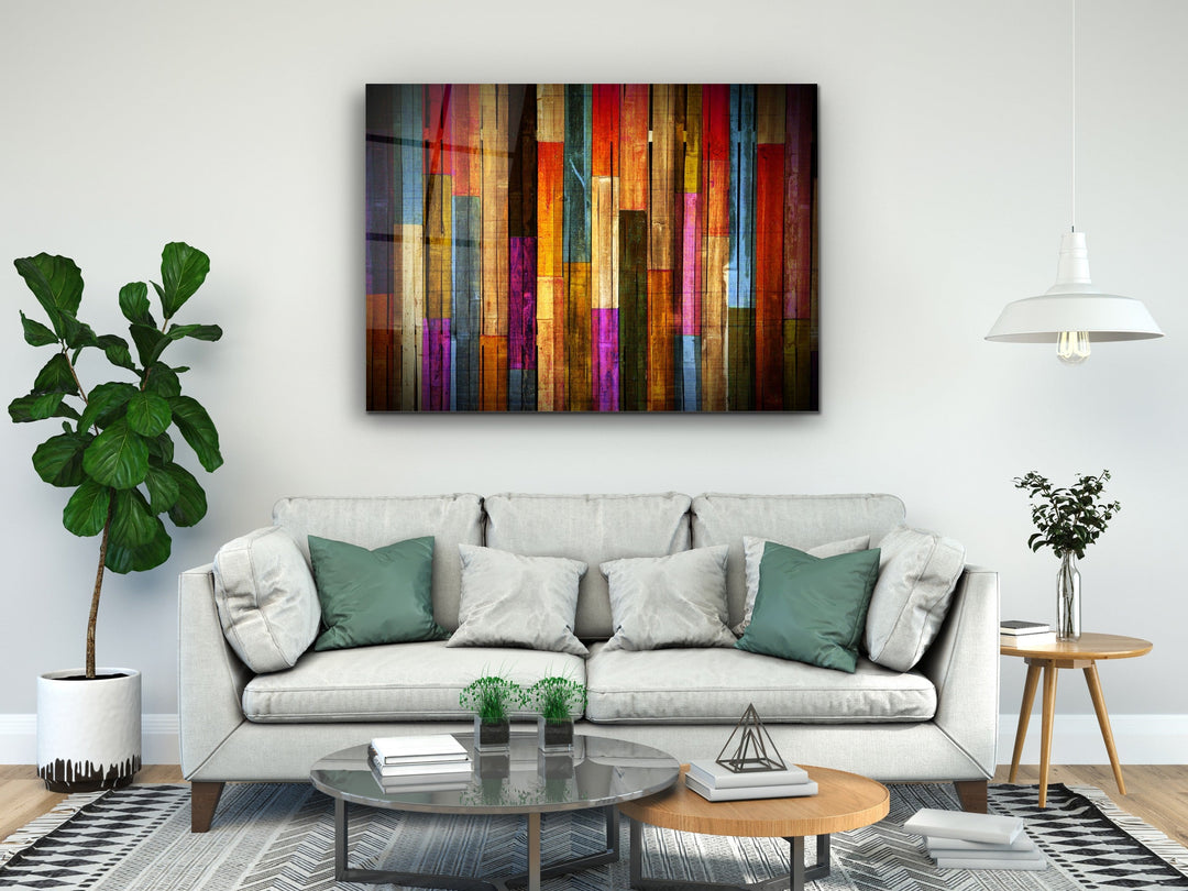 Abstract Colorful Glass Printing Wall Art-Home Office Wall Painting Decor