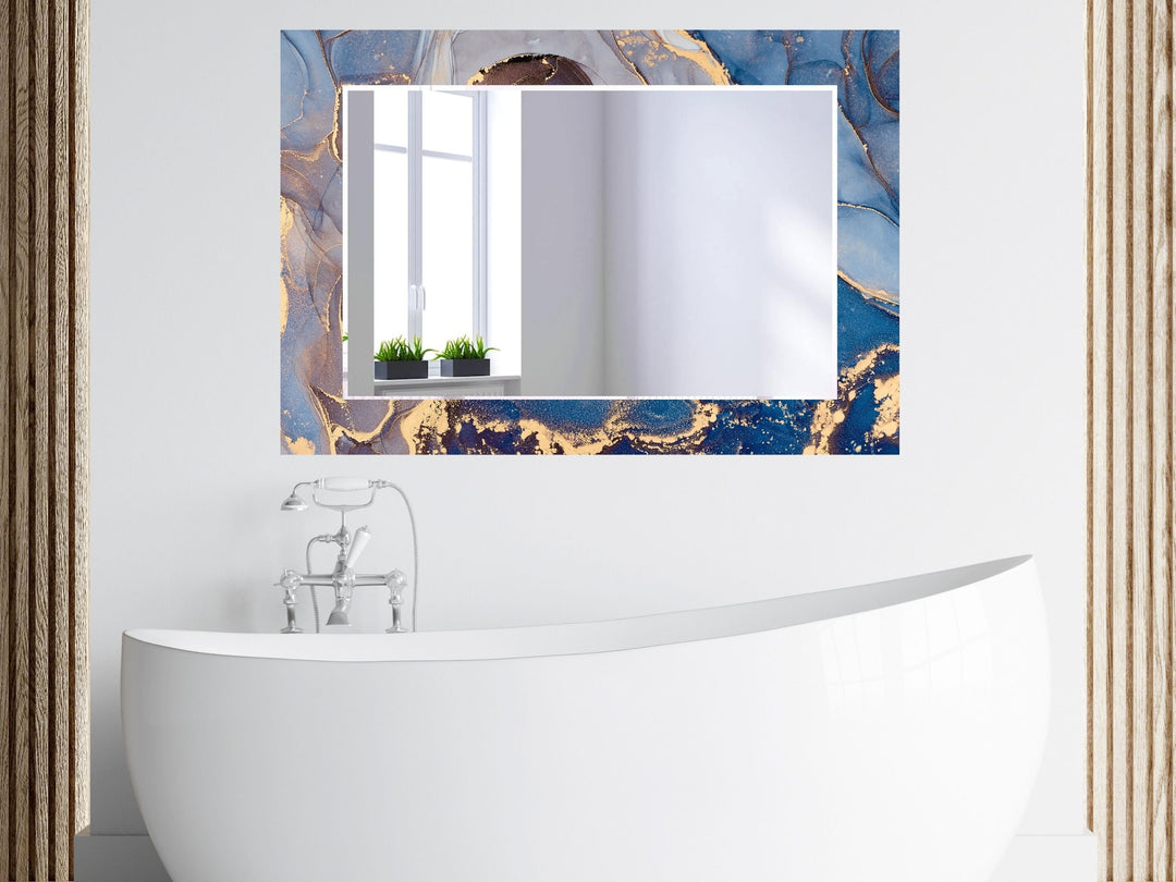 Abstract Marble Pattern Wall Mirror-Home Office Wall Decoration