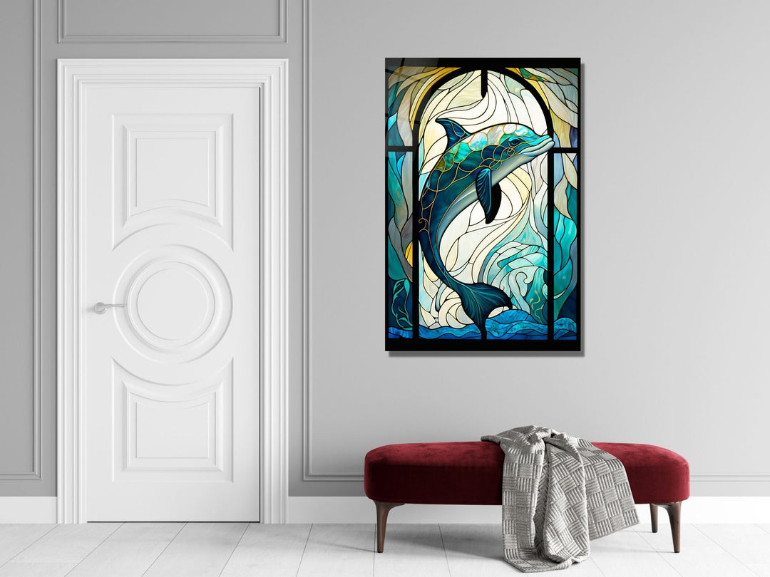 Stained Glass Pattern Wall Art Window-Wall Painting Decor Panel