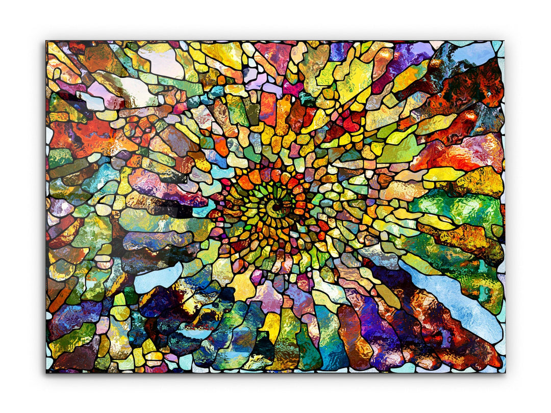 Stained Glass Pattern Wall Art Window-Wall Painting Decor Panel