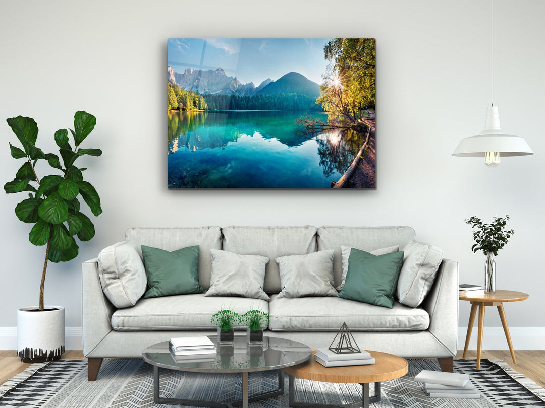 Lake Glass Printing Wall Art-Home Office Wall Painting Decoration