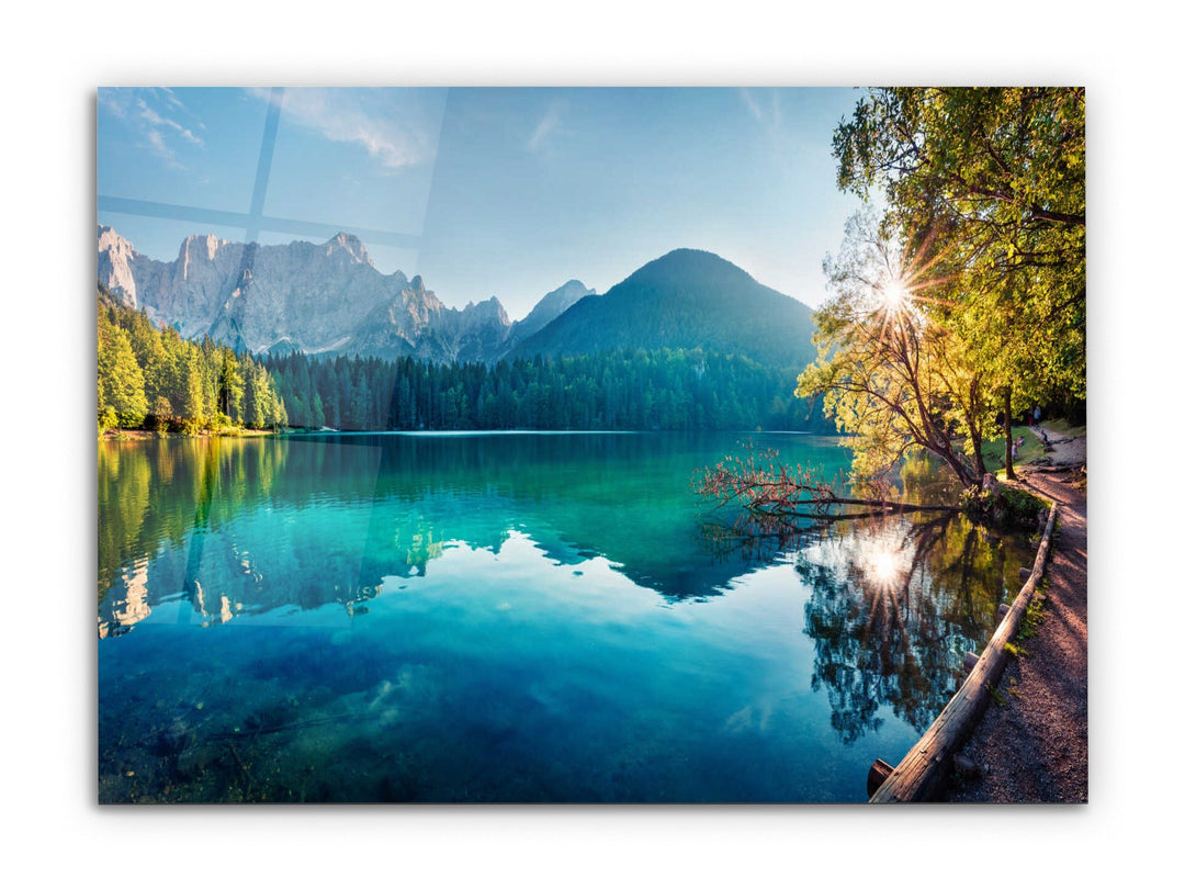 Lake Glass Printing Wall Art-Home Office Wall Painting Decoration