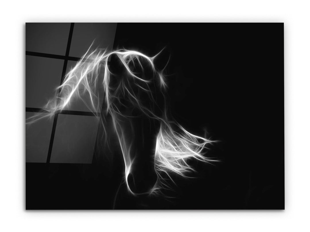 Horse Glass Printing Wall Art-Home Office Wall Painting Decoration