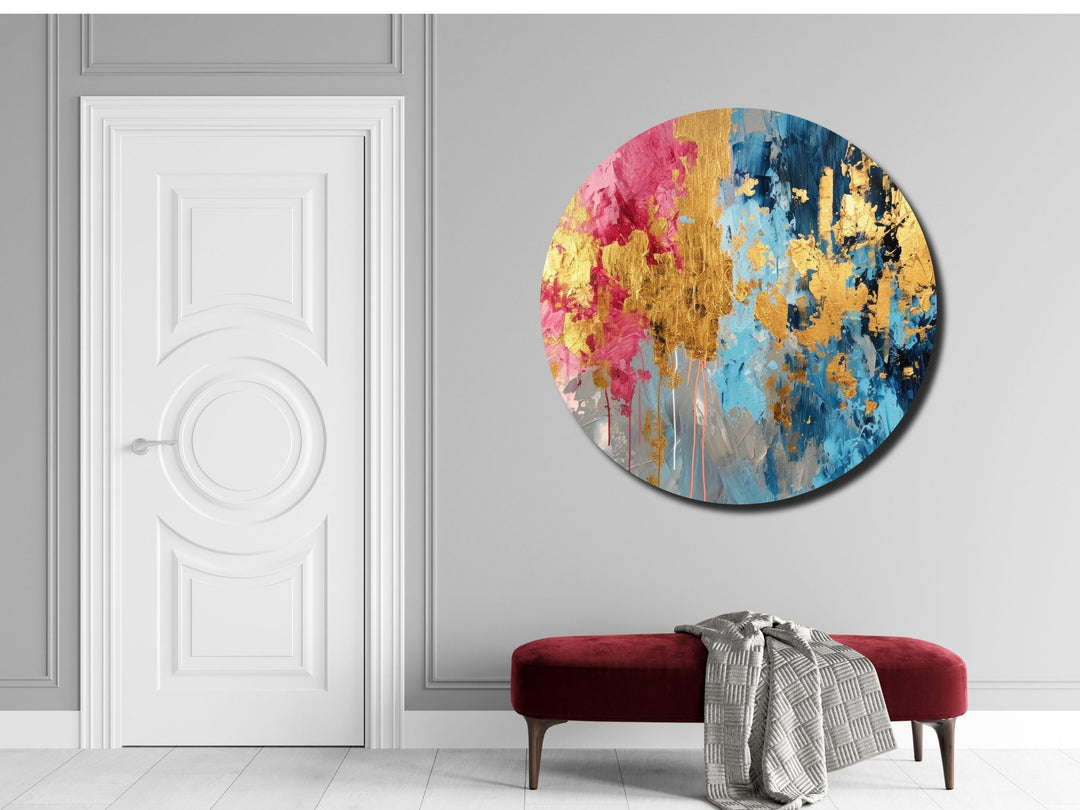 Abstract Colorful Marble Design Wall Art Decor-Home&Office Glass Printing Wall Painting