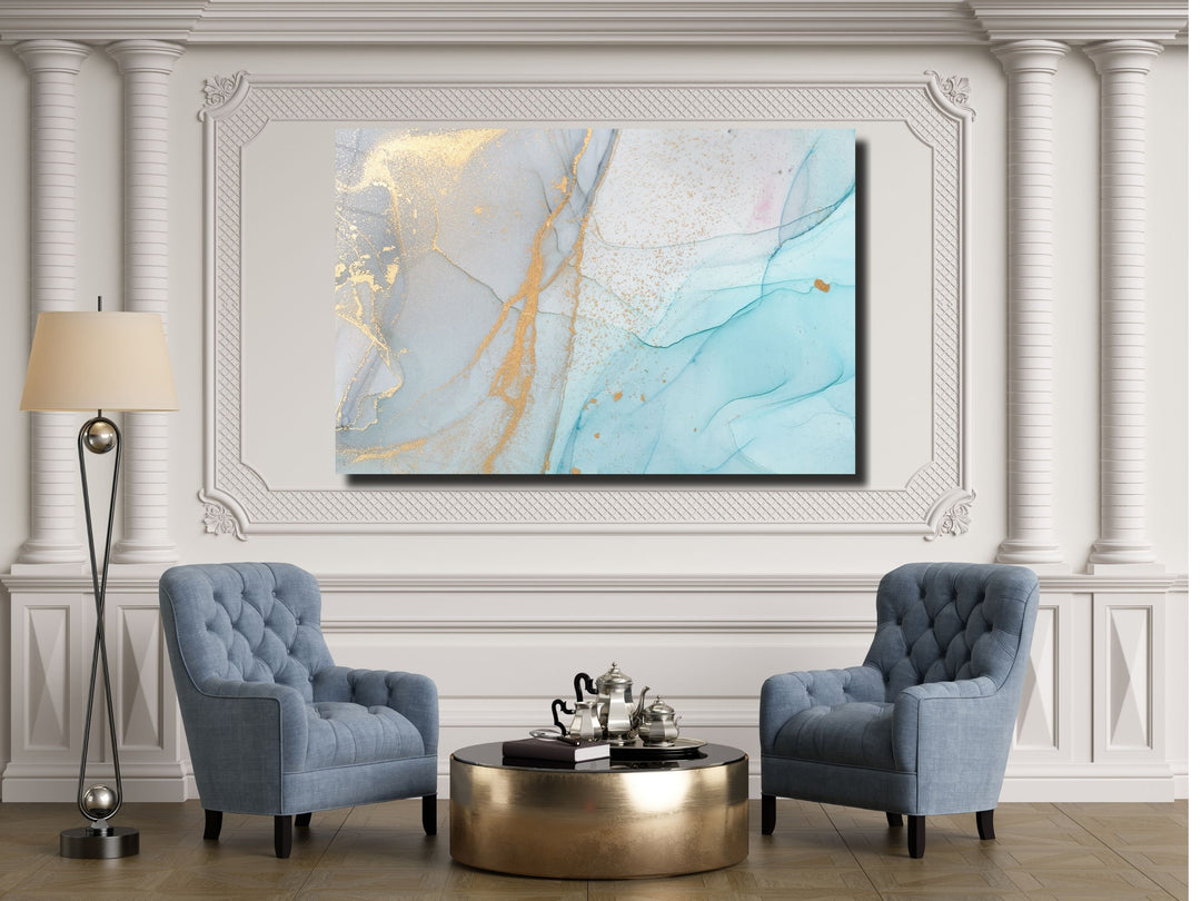 Abstract Marble Pattern Glass Printing Wall Art - Home&Office Wall Decor