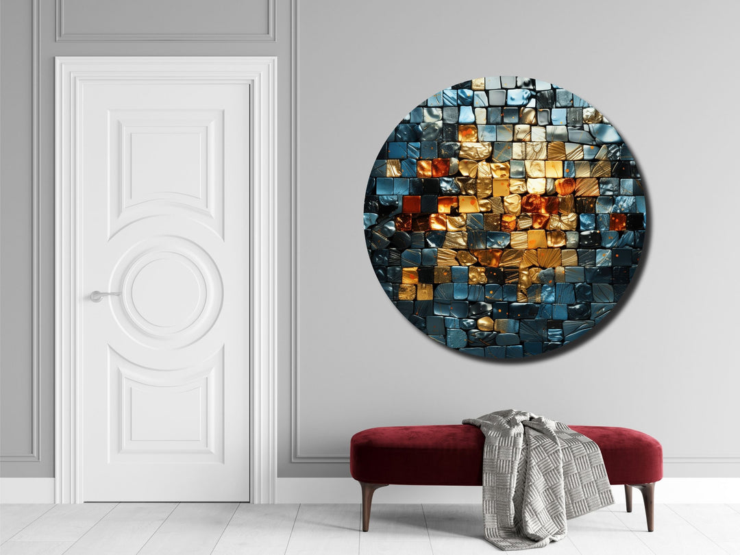 Abstract Colorful Stained Glass Pattern Wall Art Decor-Home&Office Glass Printing Wall Painting