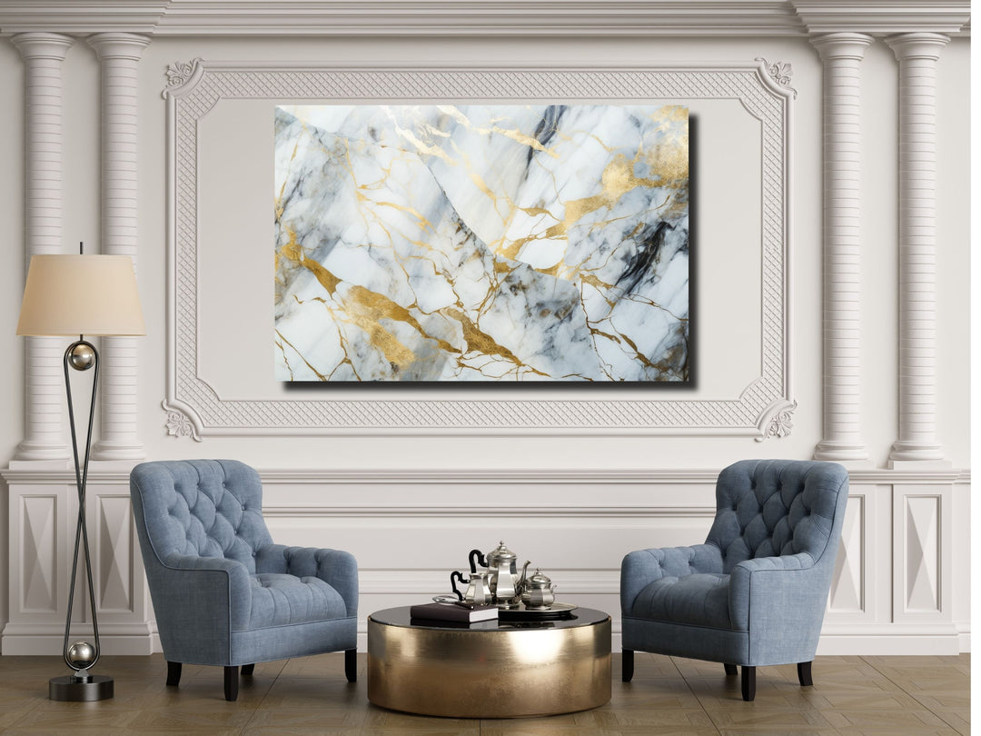 Abstract Marble Pattern Glass Printing Wall Art - Home&Office Wall Decor