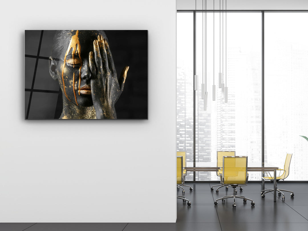 Tempered Glass Printing Wall Art-Home Office Wall Painting Decoration