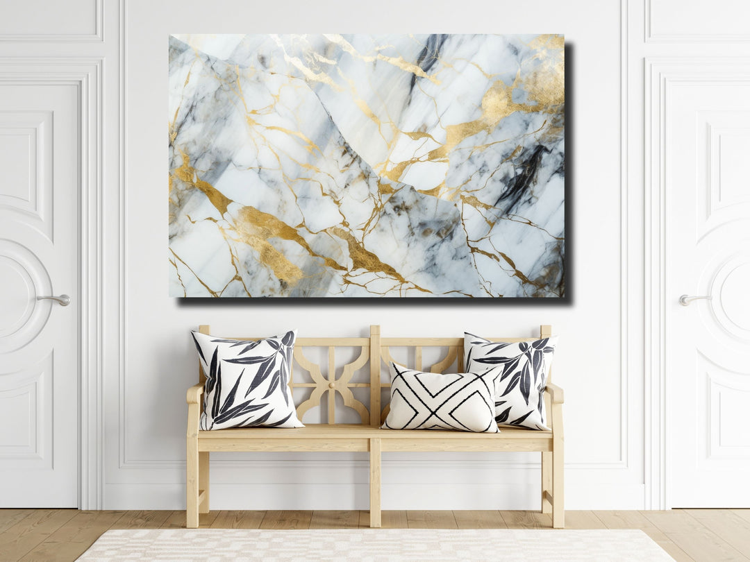 Abstract Marble Pattern Glass Printing Wall Art - Home&Office Wall Decor