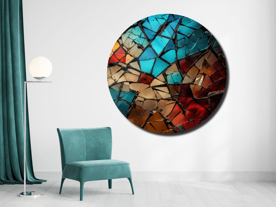 Stained Glass Colorful Wall Art Decor-Home&Office Glass Printing Wall Painting