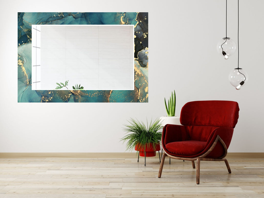 Abstract Marble Pattern Wall Mirror-Home Office Wall Decoration