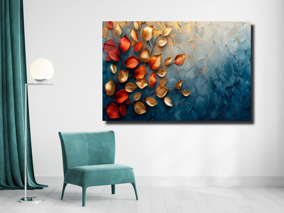 Abstract Watercolor Floral Glass Printing Wall Art- Home&Office Wall Decor