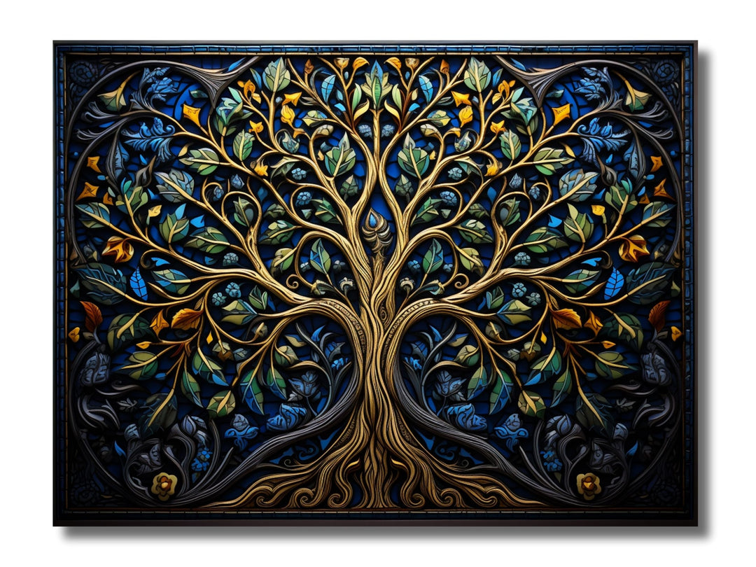 Stained Glass Wall Art Tree of Life Window-Wall Painting Decor