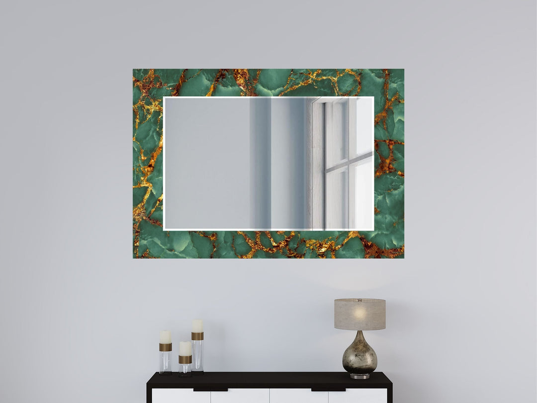 Abstract Marble Pattern Wall Mirror-Home Office Wall Decoration