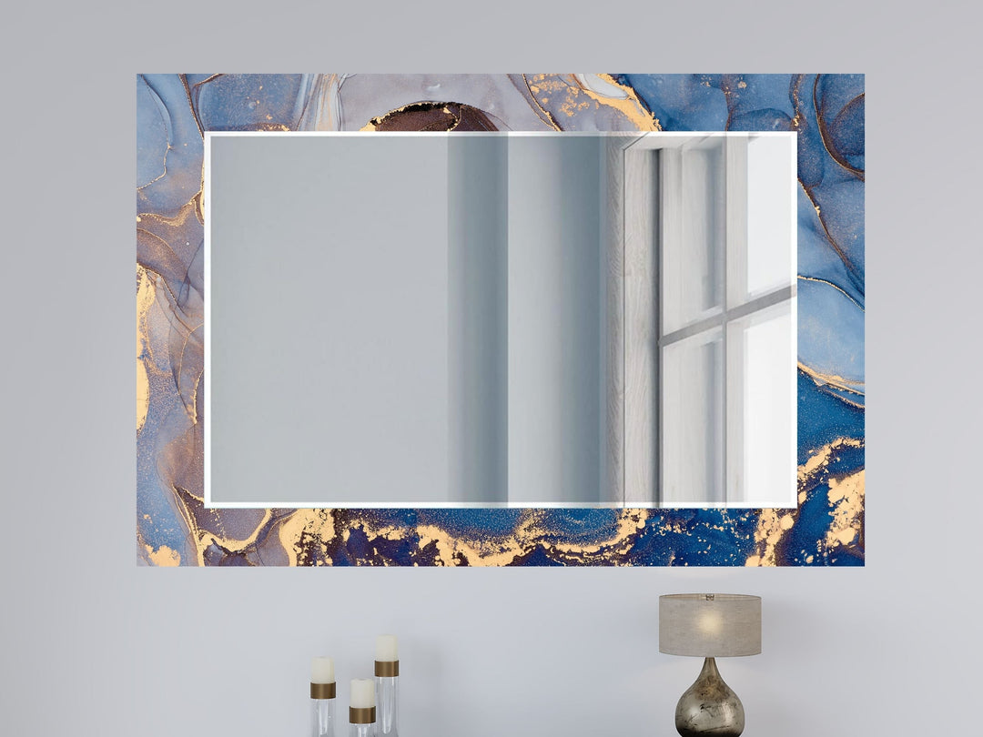 Abstract Marble Pattern Wall Mirror-Home Office Wall Decoration