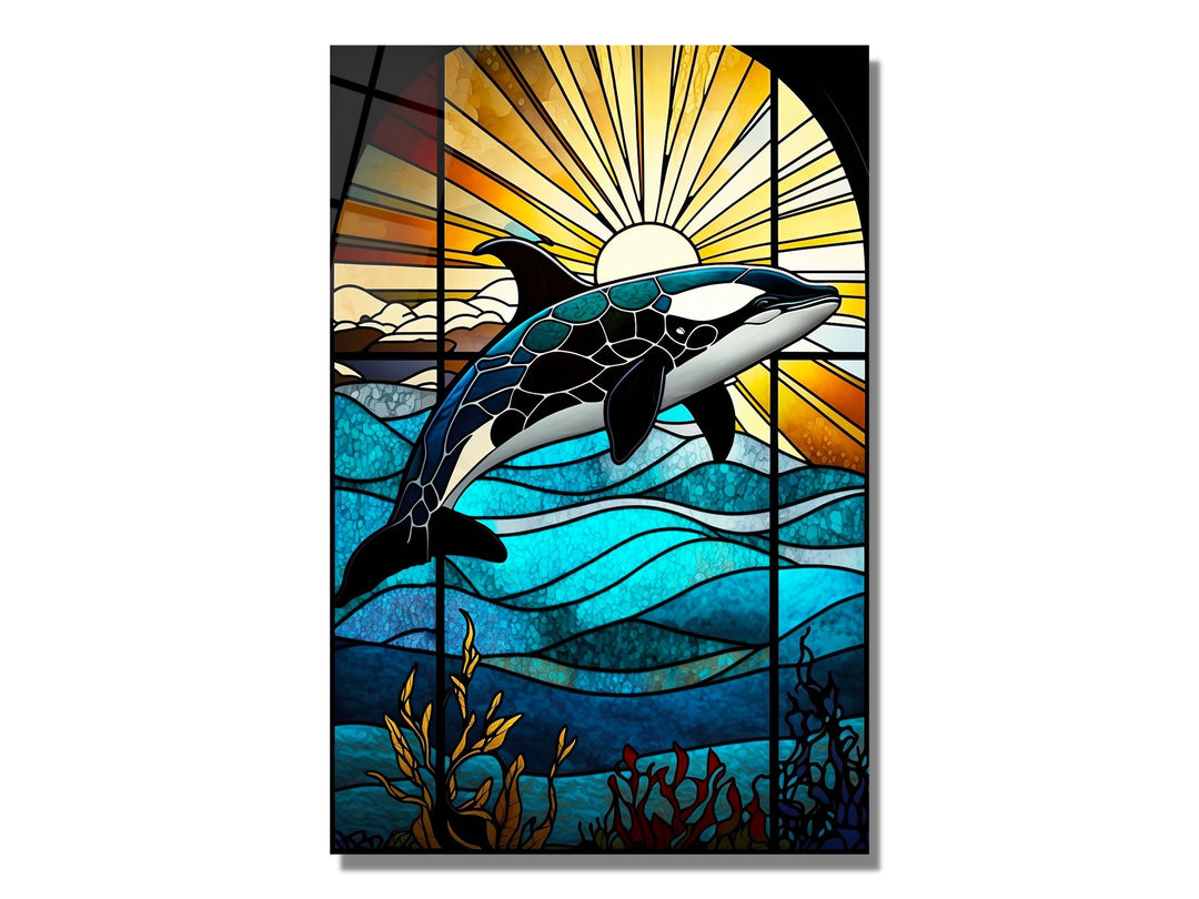 Stained Glass Pattern Wall Art Window-Wall Painting Decor Panel