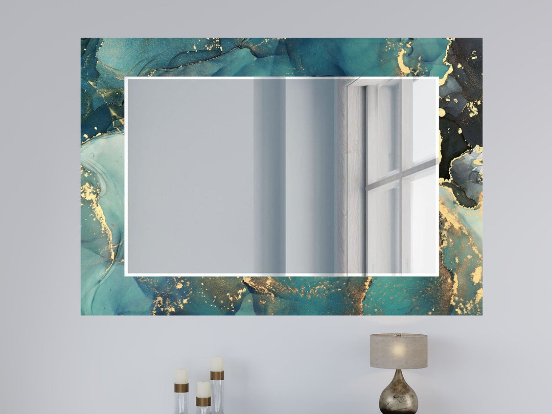 Abstract Marble Pattern Wall Mirror-Home Office Wall Decoration