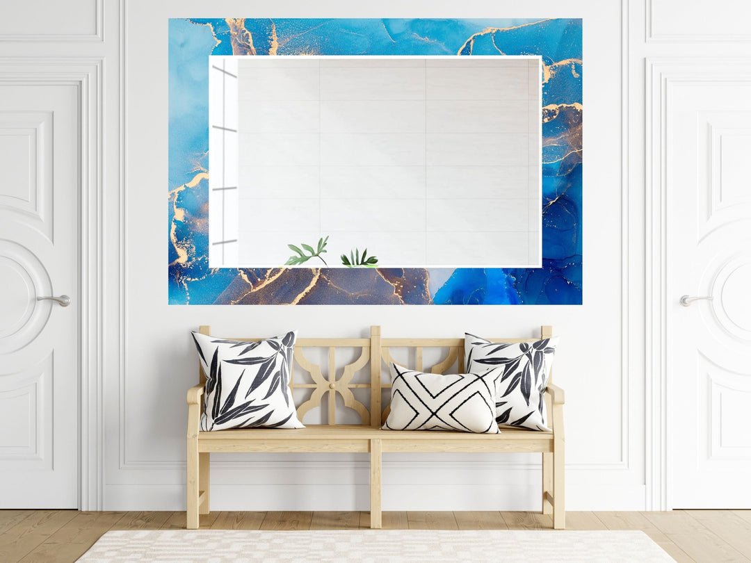 Abstract Marble Pattern Wall Mirror-Home Office Wall Decoration