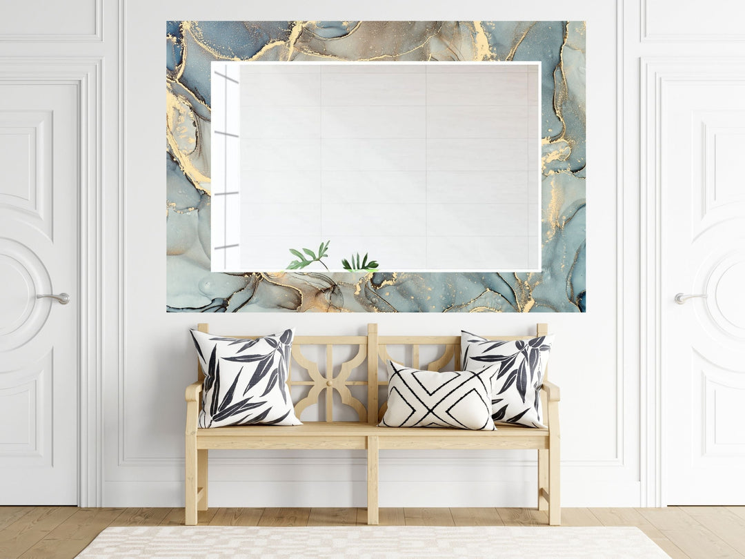 Abstract Marble Pattern Wall Mirror-Home Office Wall Decoration