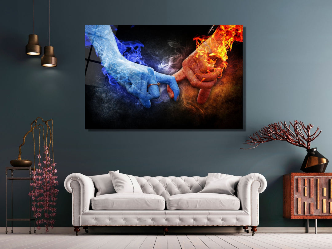 Tempered Glass Printing Wall Art-Home Office Wall Painting Decoration