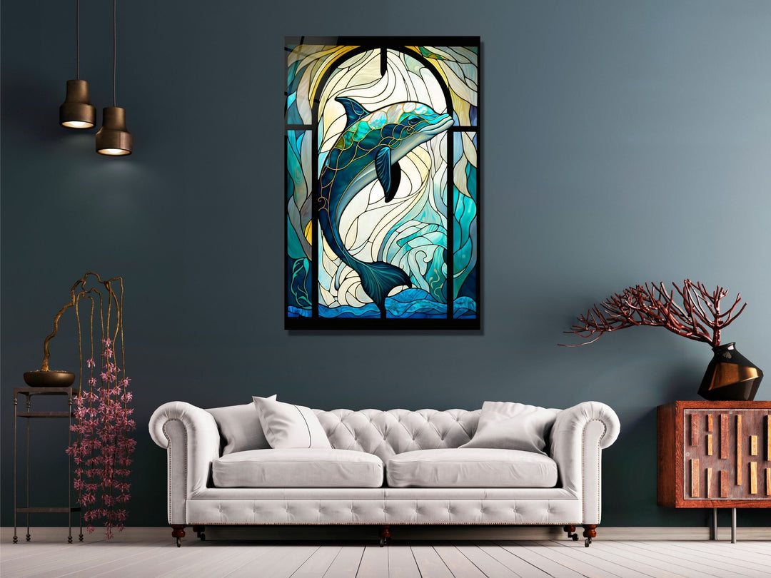 Stained Glass Pattern Wall Art Window-Wall Painting Decor Panel