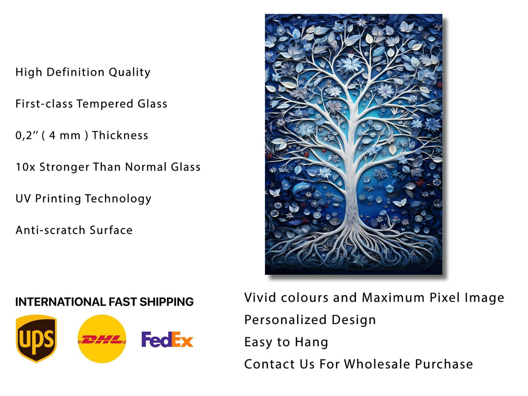 Stained Glass Wall Art Tree of Life Window-Wall Painting Decor