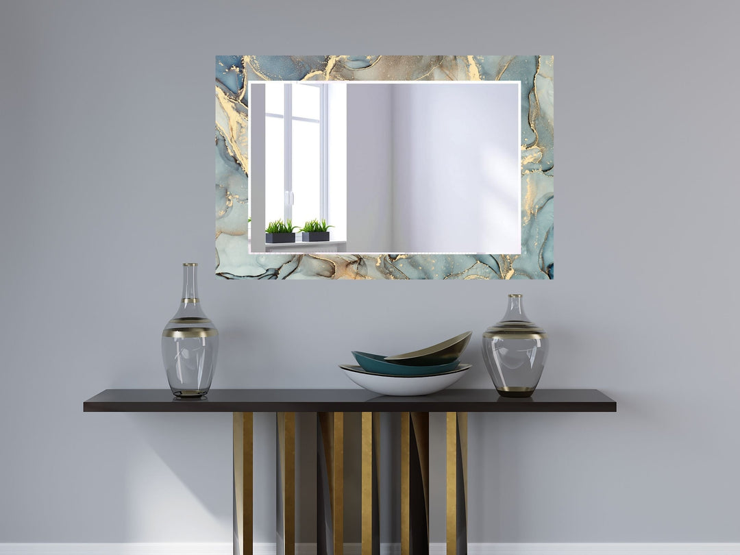 Abstract Marble Pattern Wall Mirror-Home Office Wall Decoration