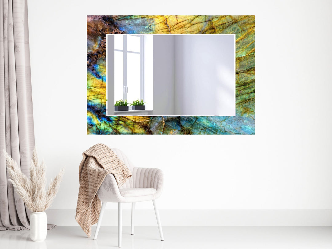 Abstract Marble Pattern Wall Mirror-Home Office Wall Decoration