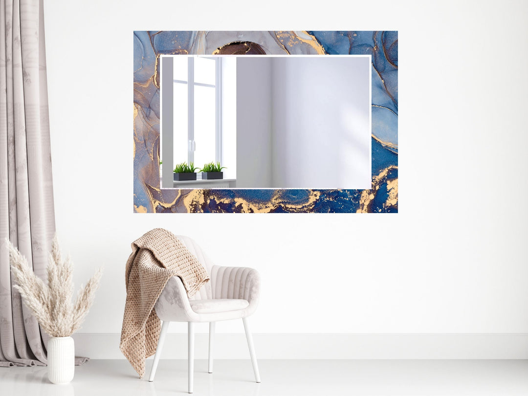 Abstract Marble Pattern Wall Mirror-Home Office Wall Decoration