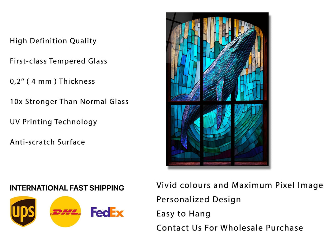 Stained Glass Pattern Wall Art Window-Wall Painting Decor Panel