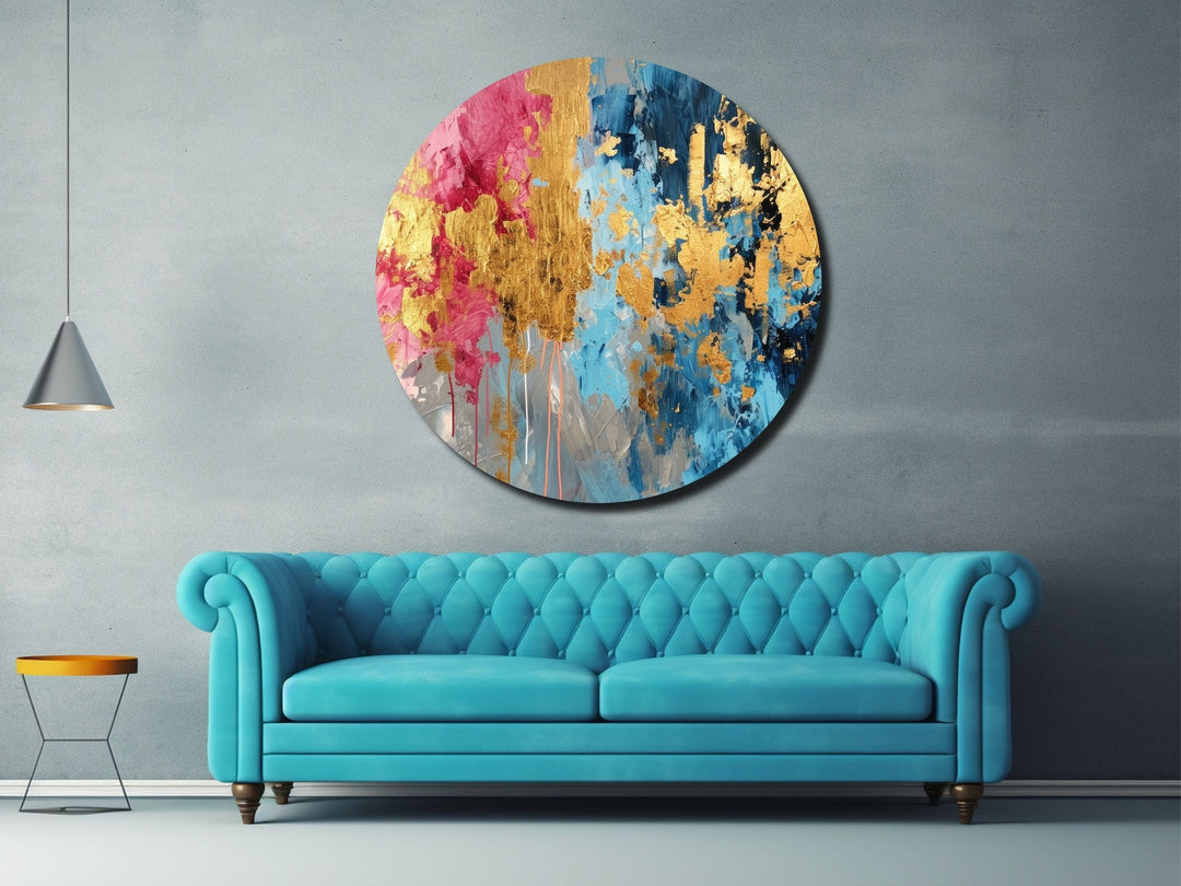 Abstract Colorful Marble Design Wall Art Decor-Home&Office Glass Printing Wall Painting