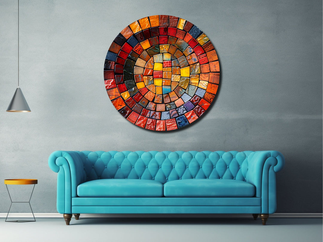 Abstract Colorful Stained Glass Pattern Wall Art Decor-Home&Office Glass Printing Wall Painting