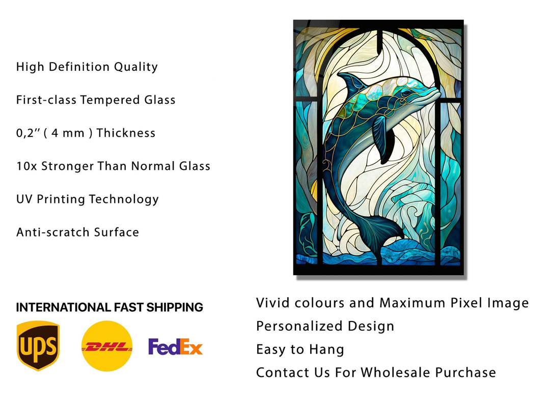 Stained Glass Pattern Wall Art Window-Wall Painting Decor Panel