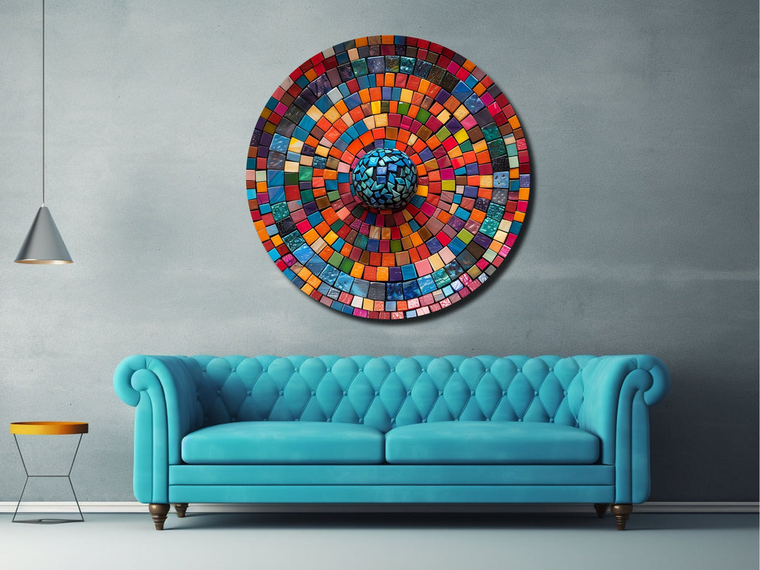 Abstract Colorful Stained Glass Pattern Wall Art Decor-Home&Office Glass Printing Wall Painting