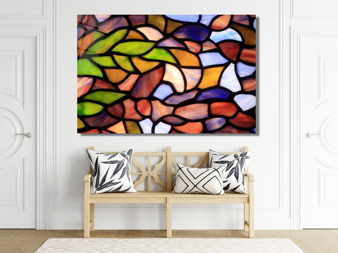 Abstract Stained Glass Pattern Wall Art-Home Office Wall Painting Decor