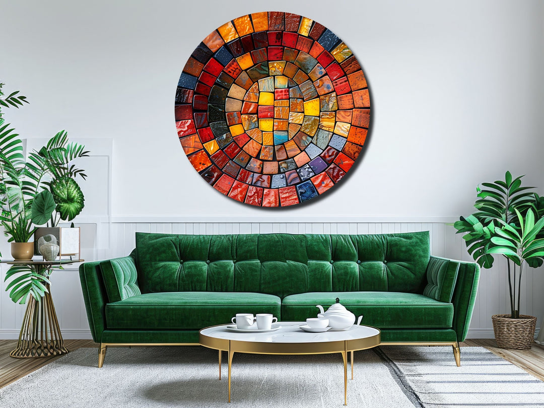 Abstract Colorful Stained Glass Pattern Wall Art Decor-Home&Office Glass Printing Wall Painting