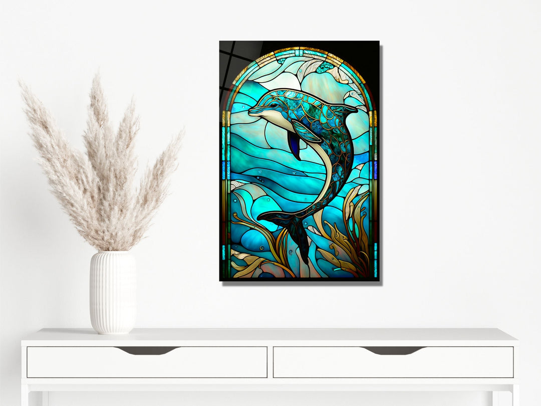 Stained Glass Pattern Wall Art Window-Wall Painting Decor Panel