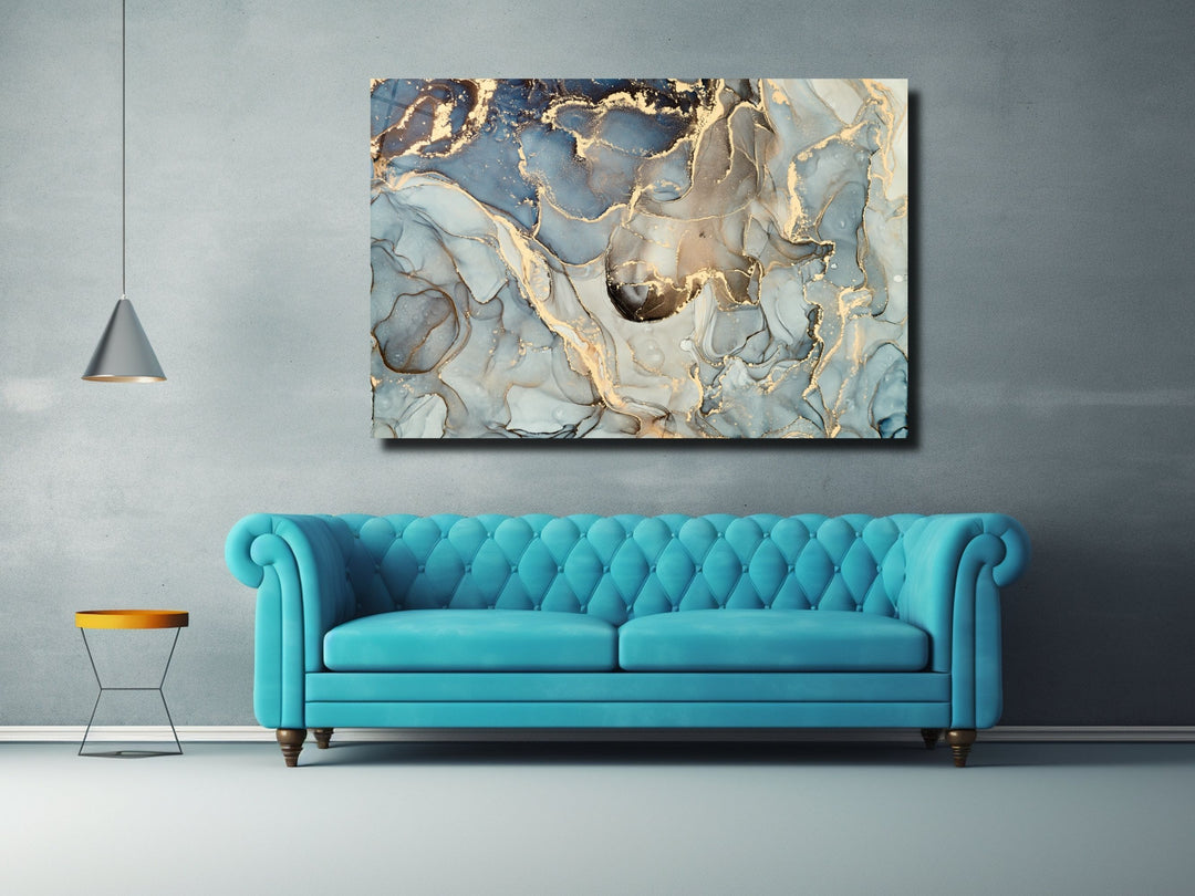 Abstract Marble Pattern Glass Printing Wall Art- Home&Office Wall Decor
