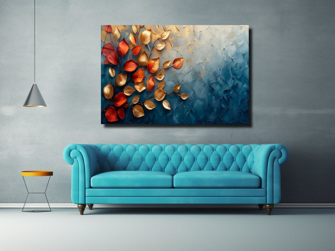 Abstract Watercolor Floral Glass Printing Wall Art- Home&Office Wall Decor