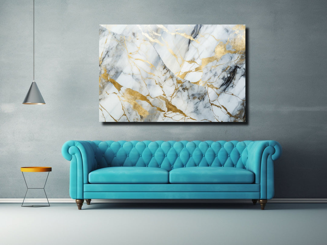 Abstract Marble Pattern Glass Printing Wall Art - Home&Office Wall Decor