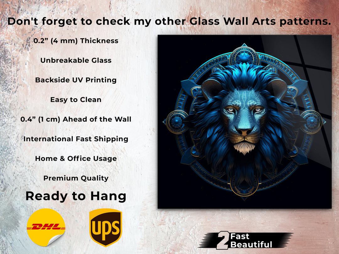 Leo Glass Printing Wall Art - Home&Office Wall Decor