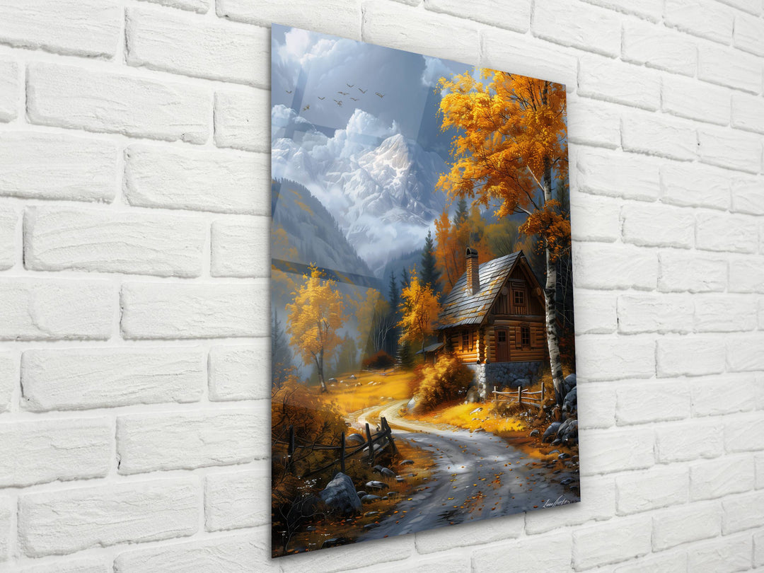 Autumn Nature Landscape Glass Printing Wall Art - Glass Wall Decor