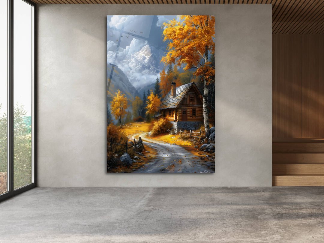 Autumn Nature Landscape Glass Printing Wall Art - Glass Wall Decor